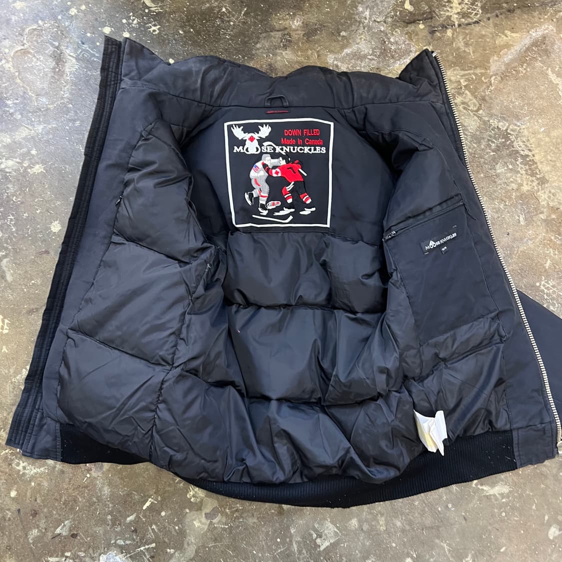 XS) 무스너클 블랙 퍼 다운 패딩 점퍼 상품이미지5