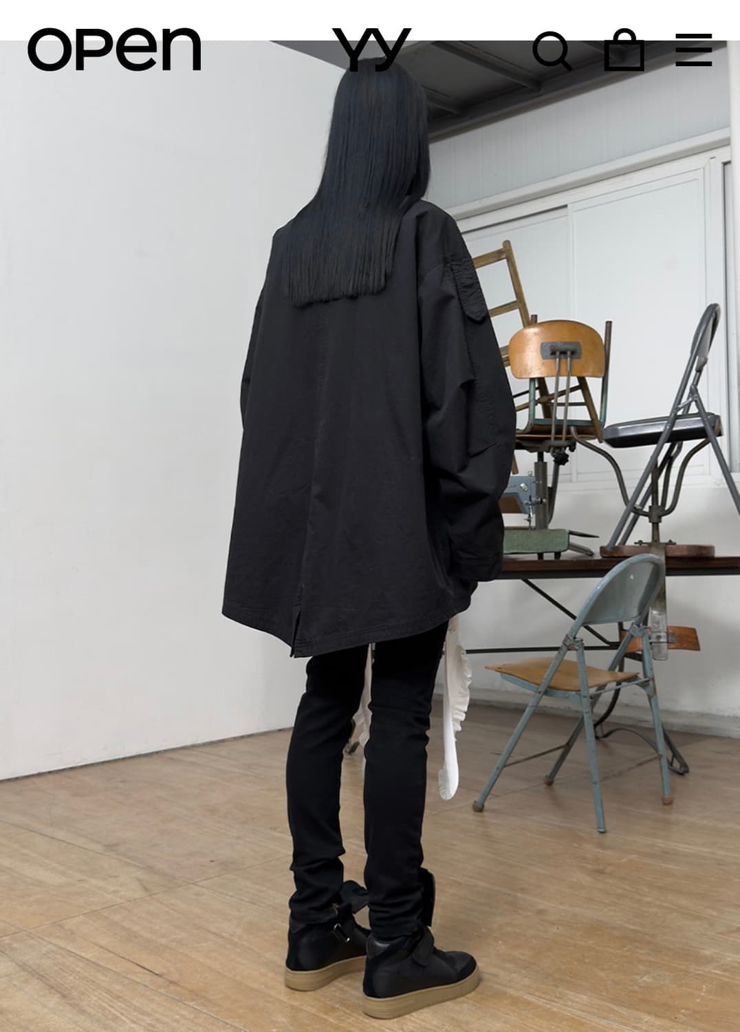 블랙 워크 자켓 상품이미지2