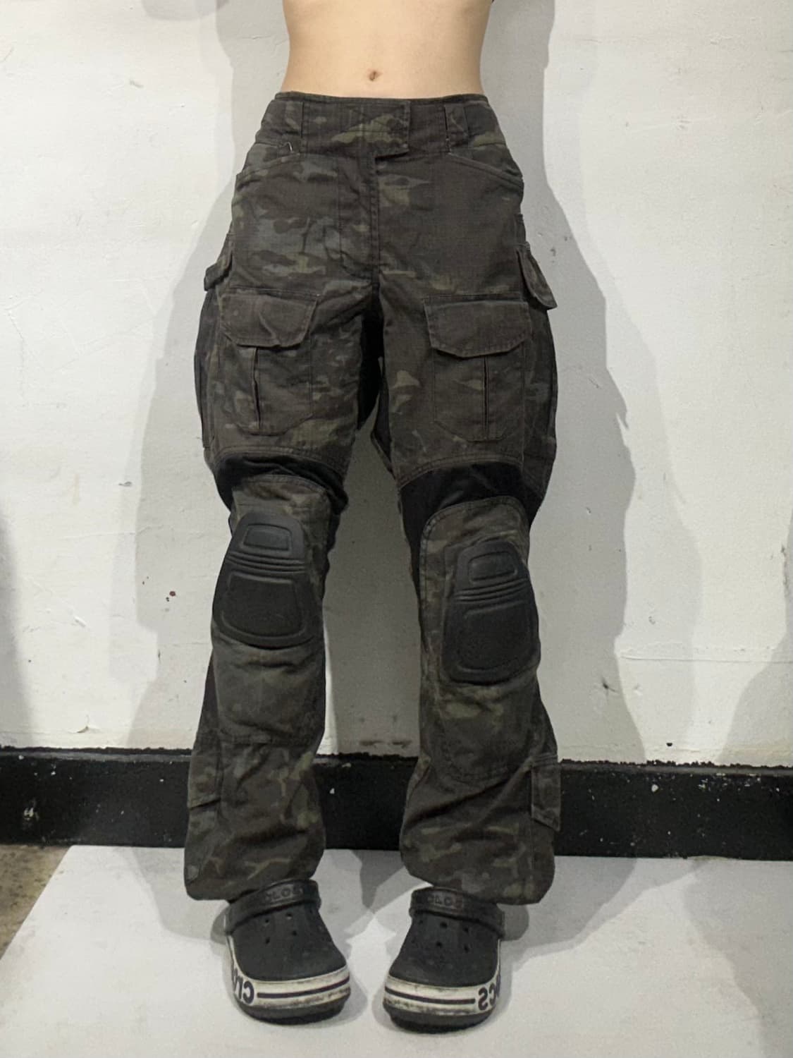 일본 빈티지 카키 바이크 팬츠 밀티러티 카모 카고 팬츠  상품이미지2