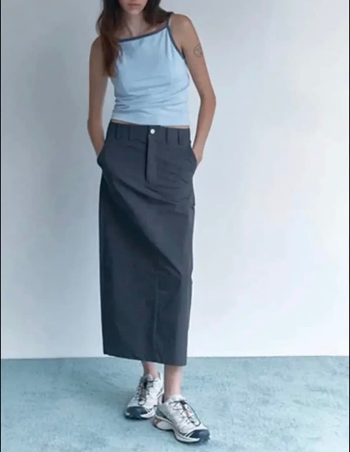 로우클래식 페이퍼 롱 스커트 s 상품이미지1