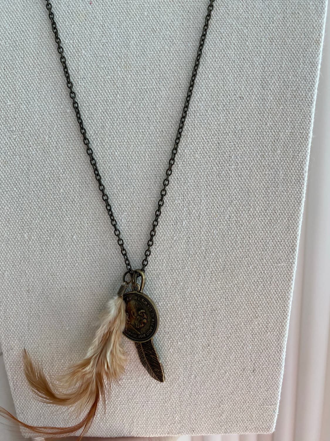 빈티지 y2k 깃털 코인 목걸이 상품이미지7