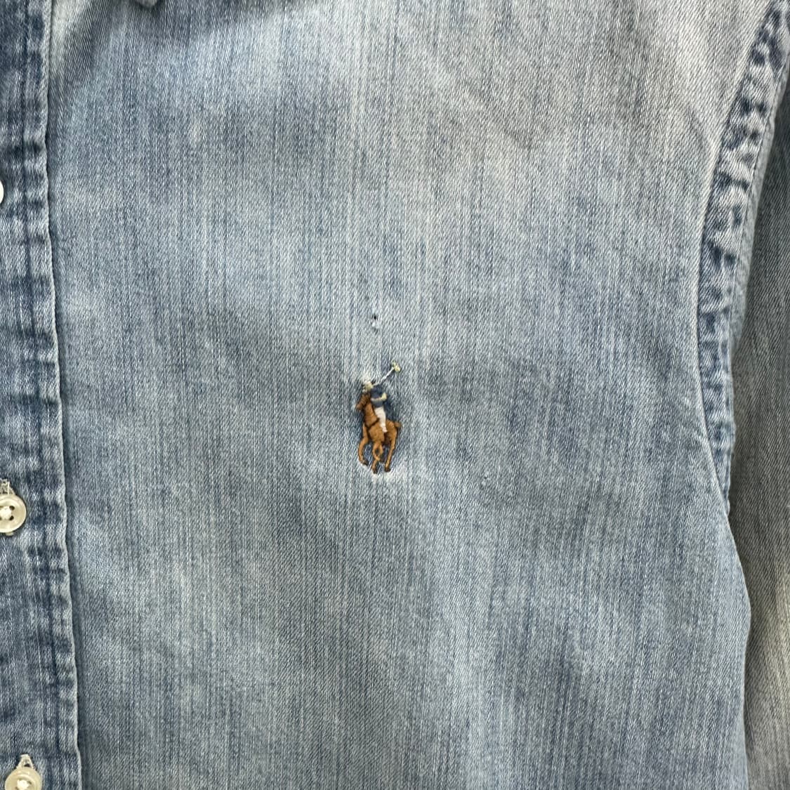 90 폴로 랄프로렌 남자 워싱 데님 셔츠 상품이미지6