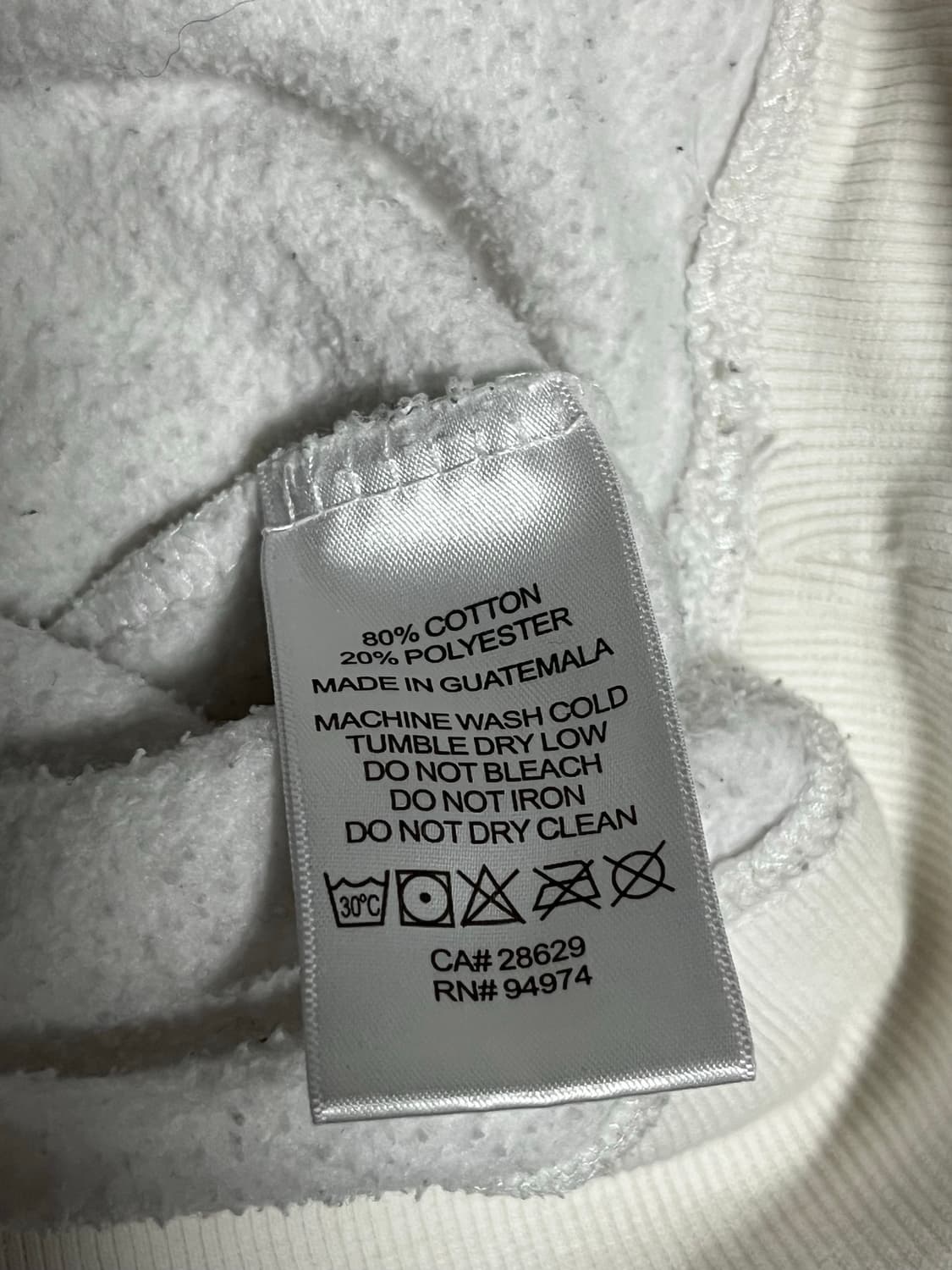 스투시 베이직 후드티 화이트 M 상품이미지4