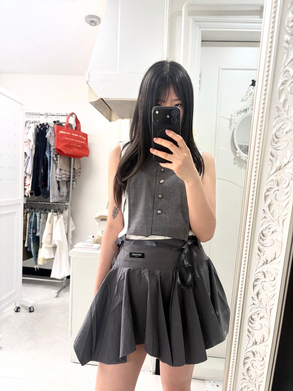 Gray skirt 상품이미지5