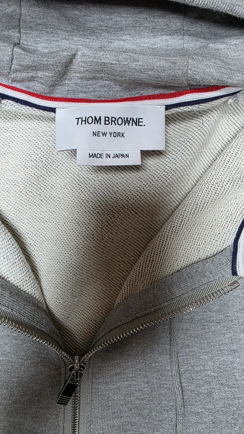 [백화점판,4]톰브라운 사선완장 후드집업 그레이 상품이미지4