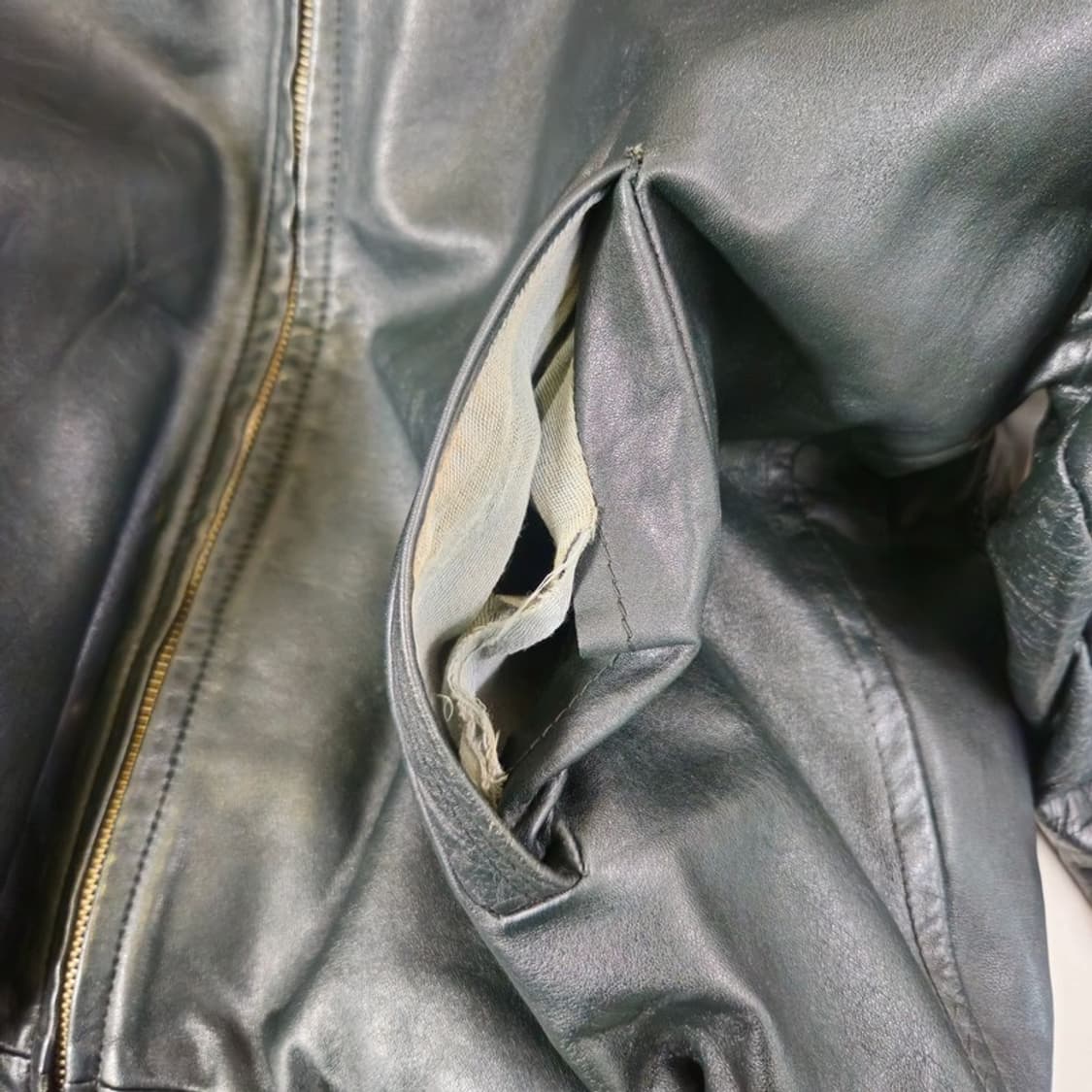 90S 리얼레더 봄버 가죽 자켓  상품이미지8