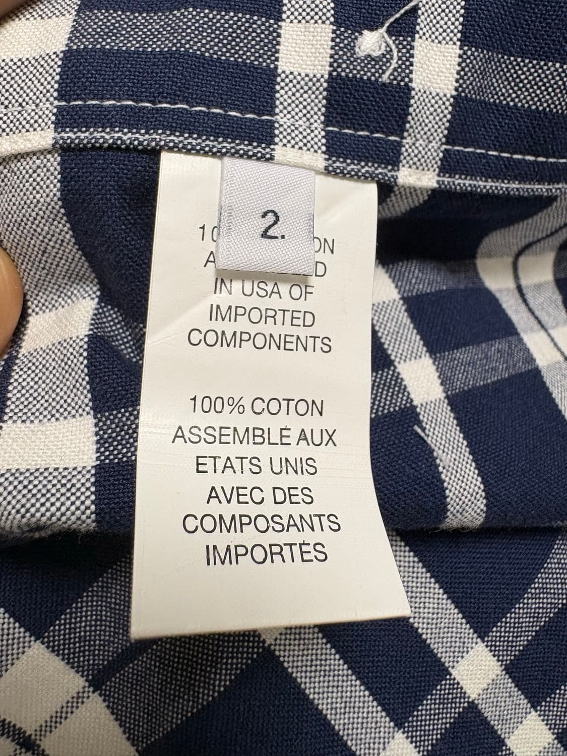 톰브라운 네이비 체크 셔츠 상품이미지4