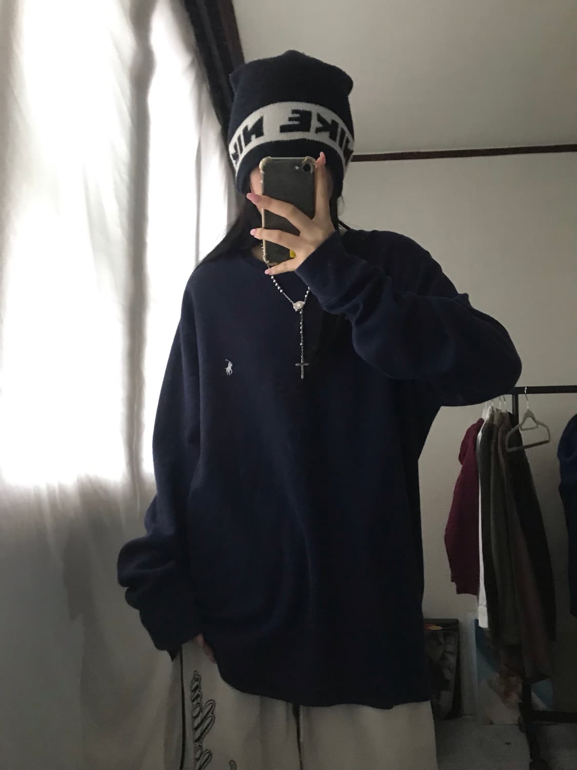 폴로 네이비 와플 롱슬리브 상품이미지1