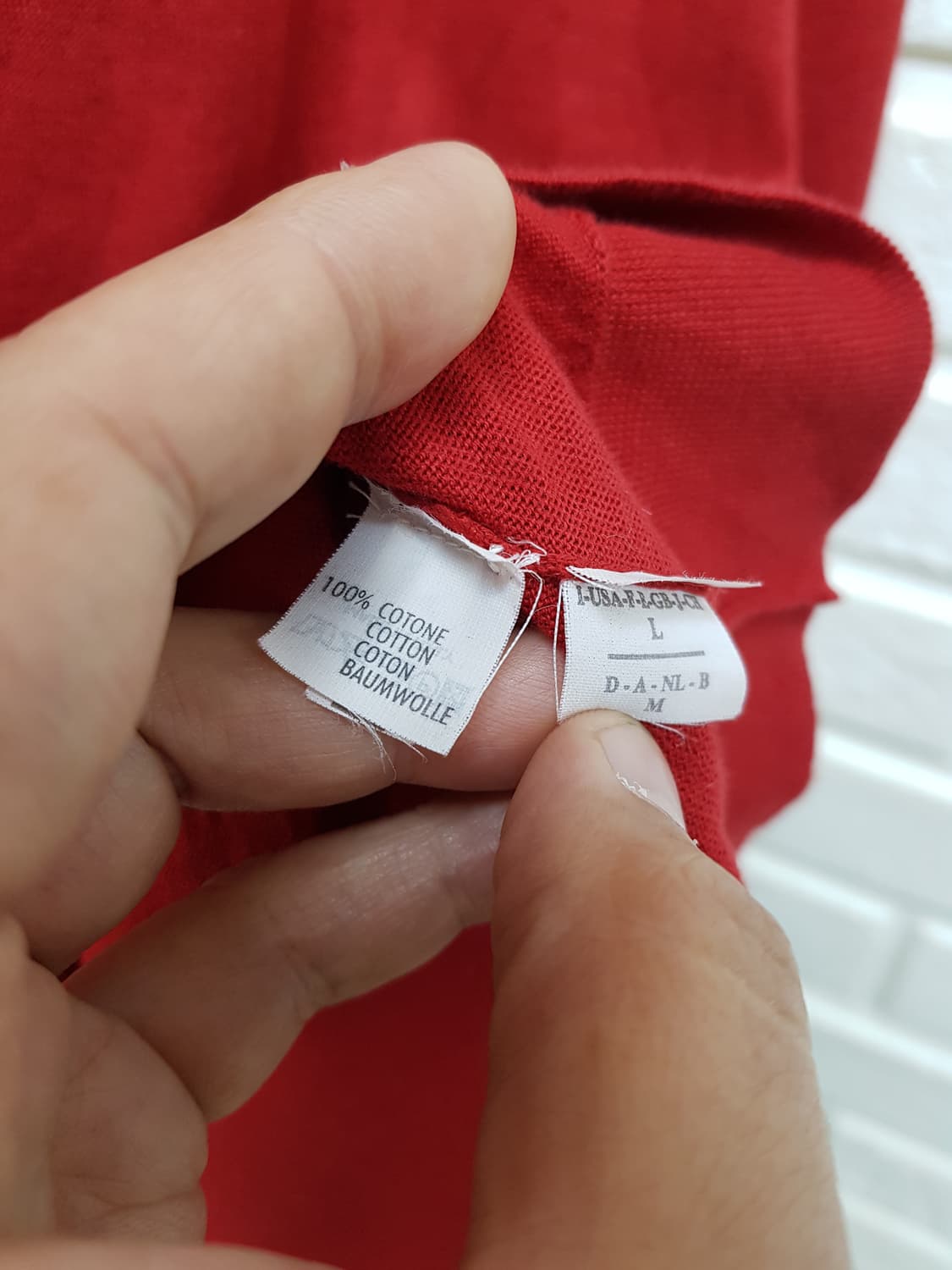 [L/66/정품] 브루넬로 쿠치넬리 레드 가디건 상품이미지5