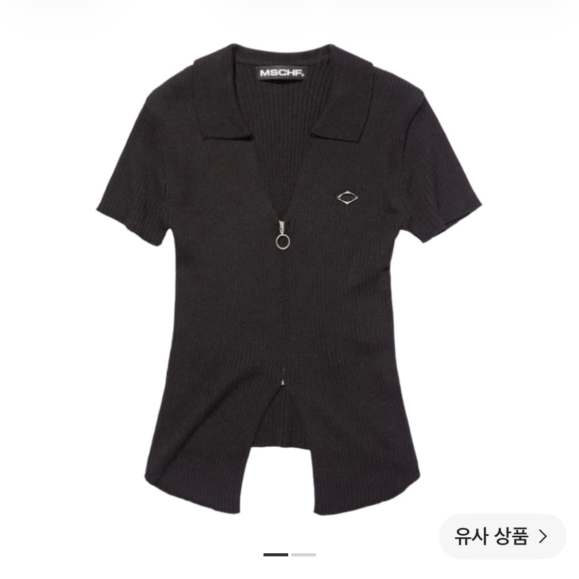 미스치프 니트 반팔집업 상품이미지1