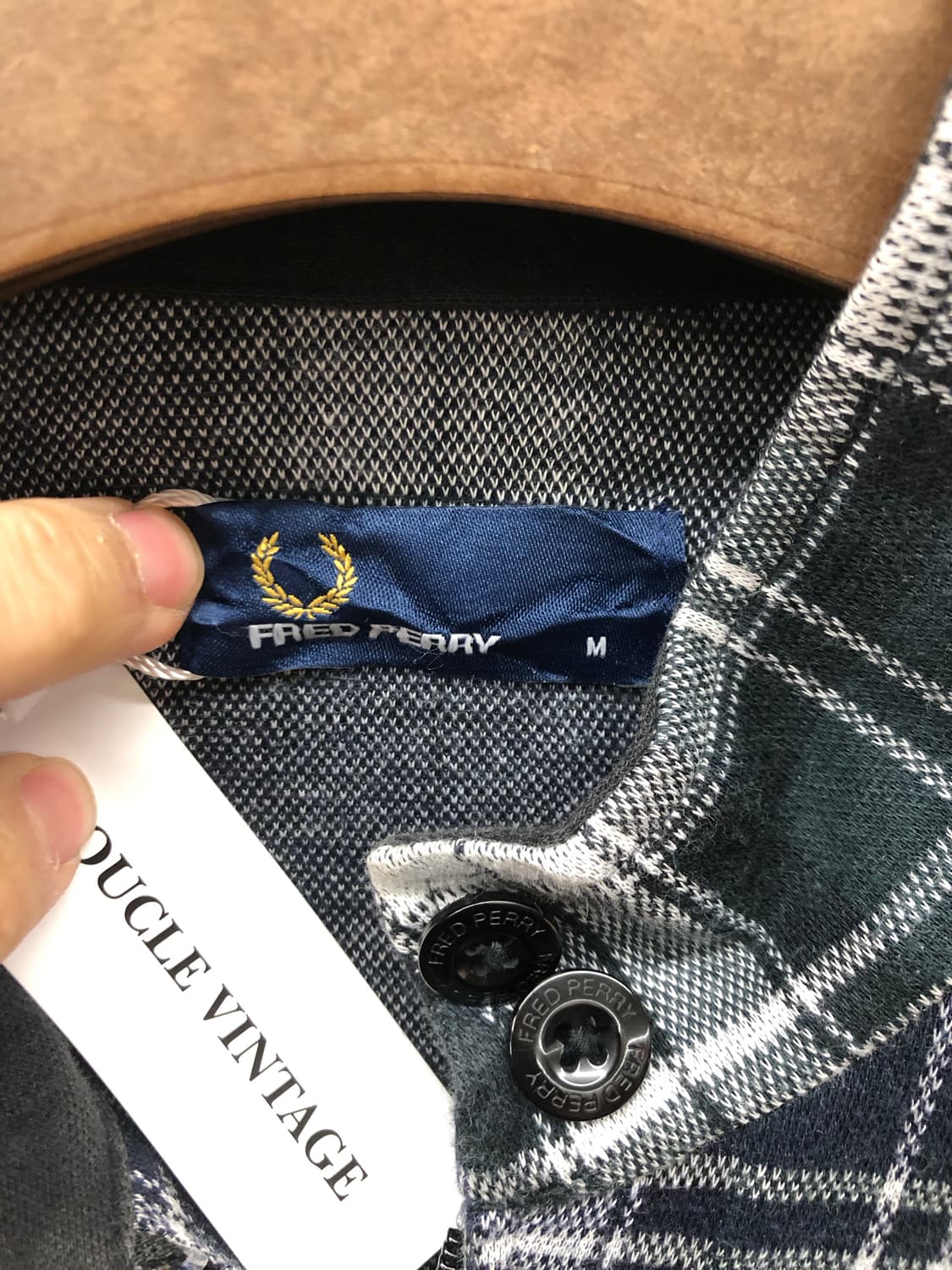 프레드페리 체크 해링턴 집업 상품이미지3