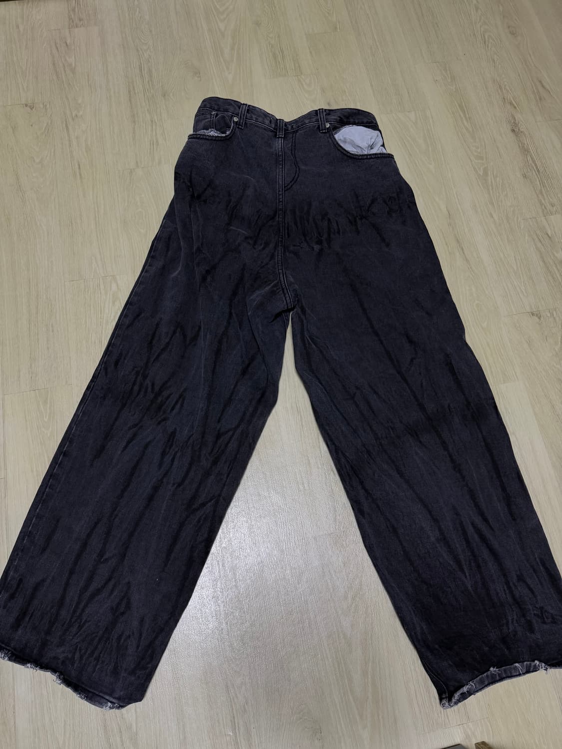 UNUSEDLAB 와이드 워싱 청바지 상품이미지2