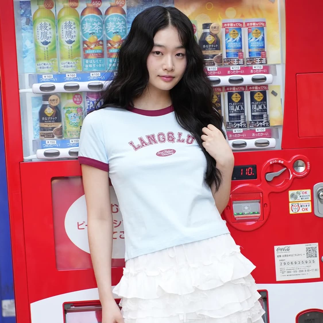 랭앤루 로고 티셔츠 블루 상품이미지2