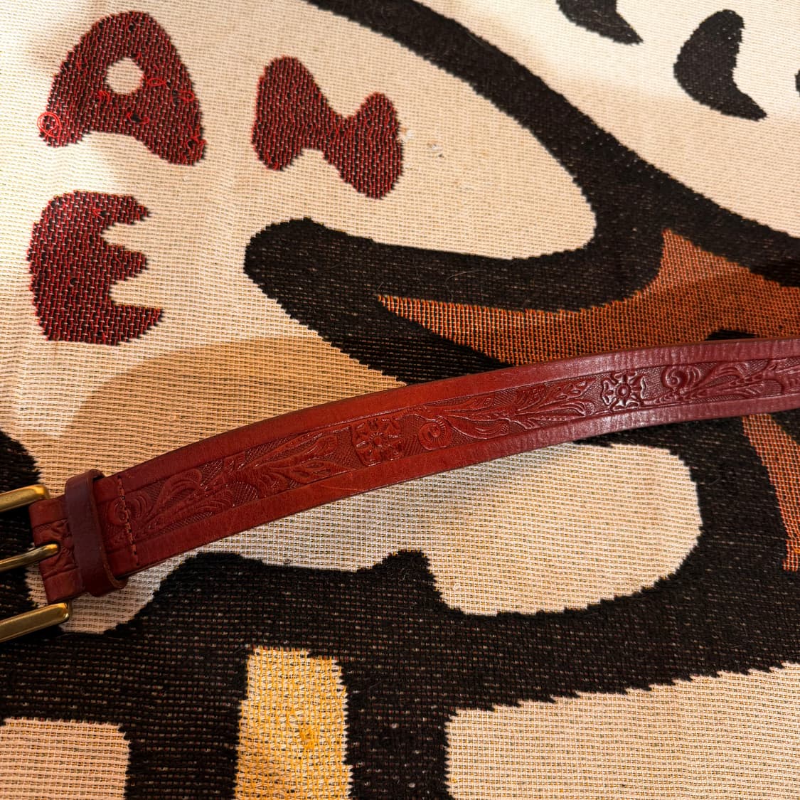 폴로랄프로렌 솔리드브라스 웨스턴 벨트 M 상품이미지5