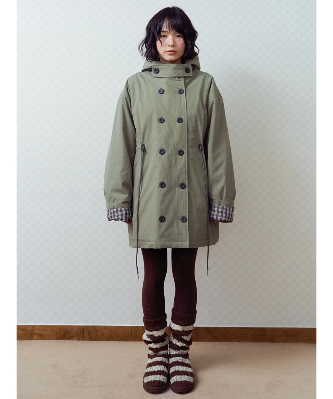 오피쉬 패딩 야상 자켓 카키 상품이미지1