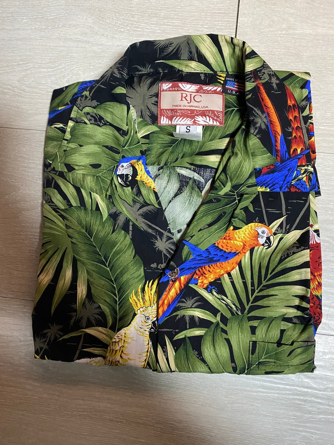 [S] RJC 트로피칼 앵무새 하와이안 하와이언 반팔셔츠 상품이미지1
