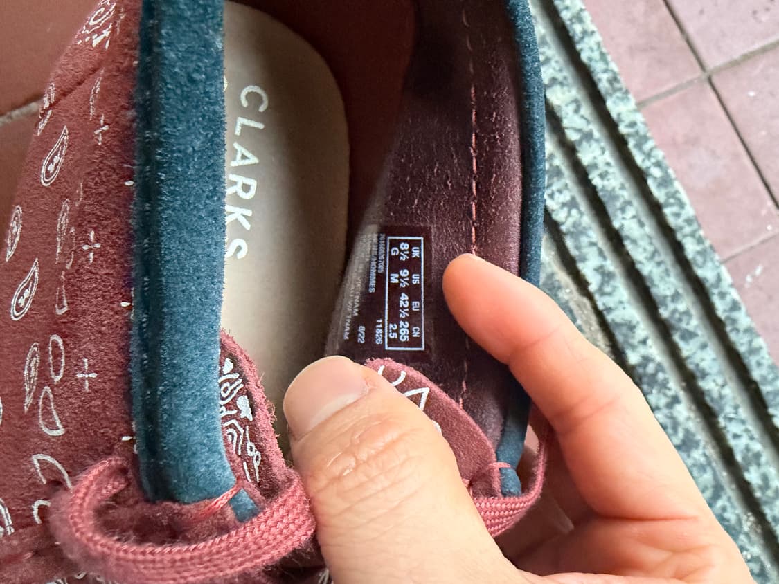 클락스 왈라비 부츠 페이즐리 레드 UK8.5 상품이미지9