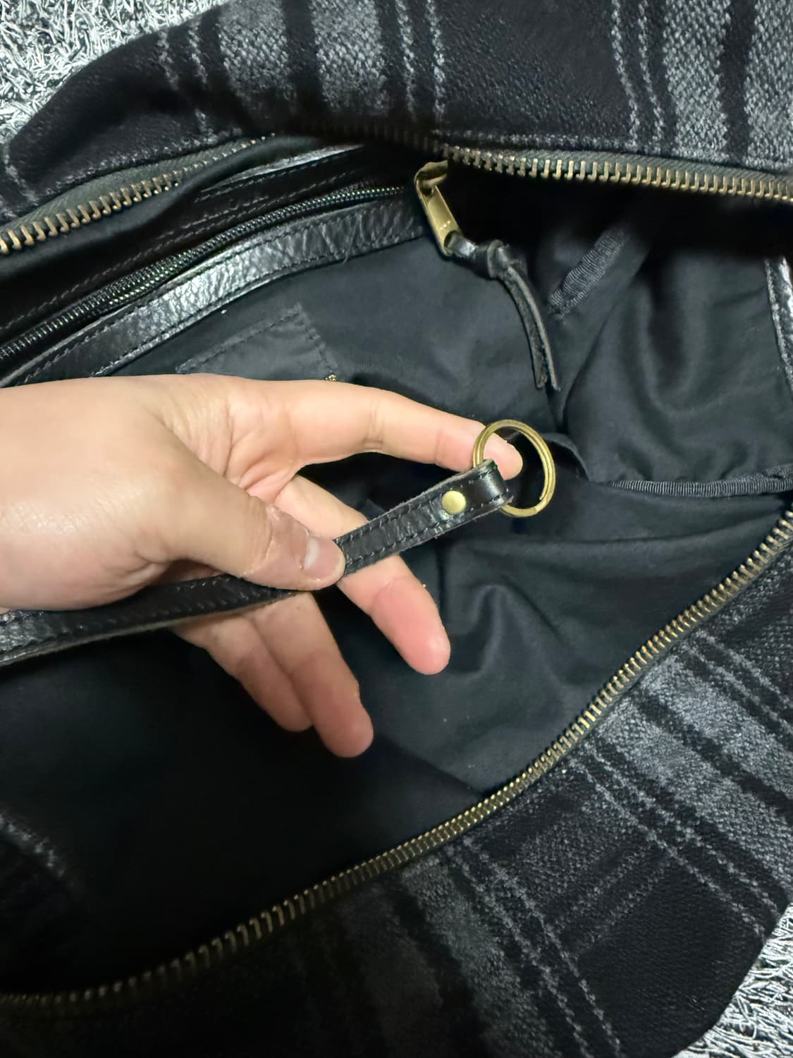 히스테릭 글래머 체크 토트백입니다(유일매물) 상품이미지5