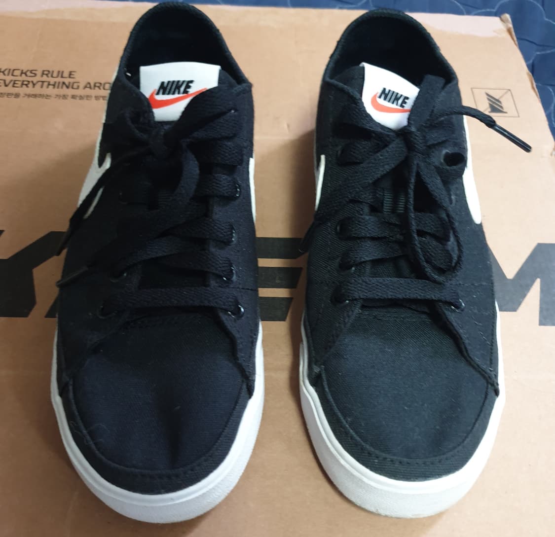 나이키 우먼스 코트 레거시 스니커즈 블랙&화이트 (230) 상품이미지3