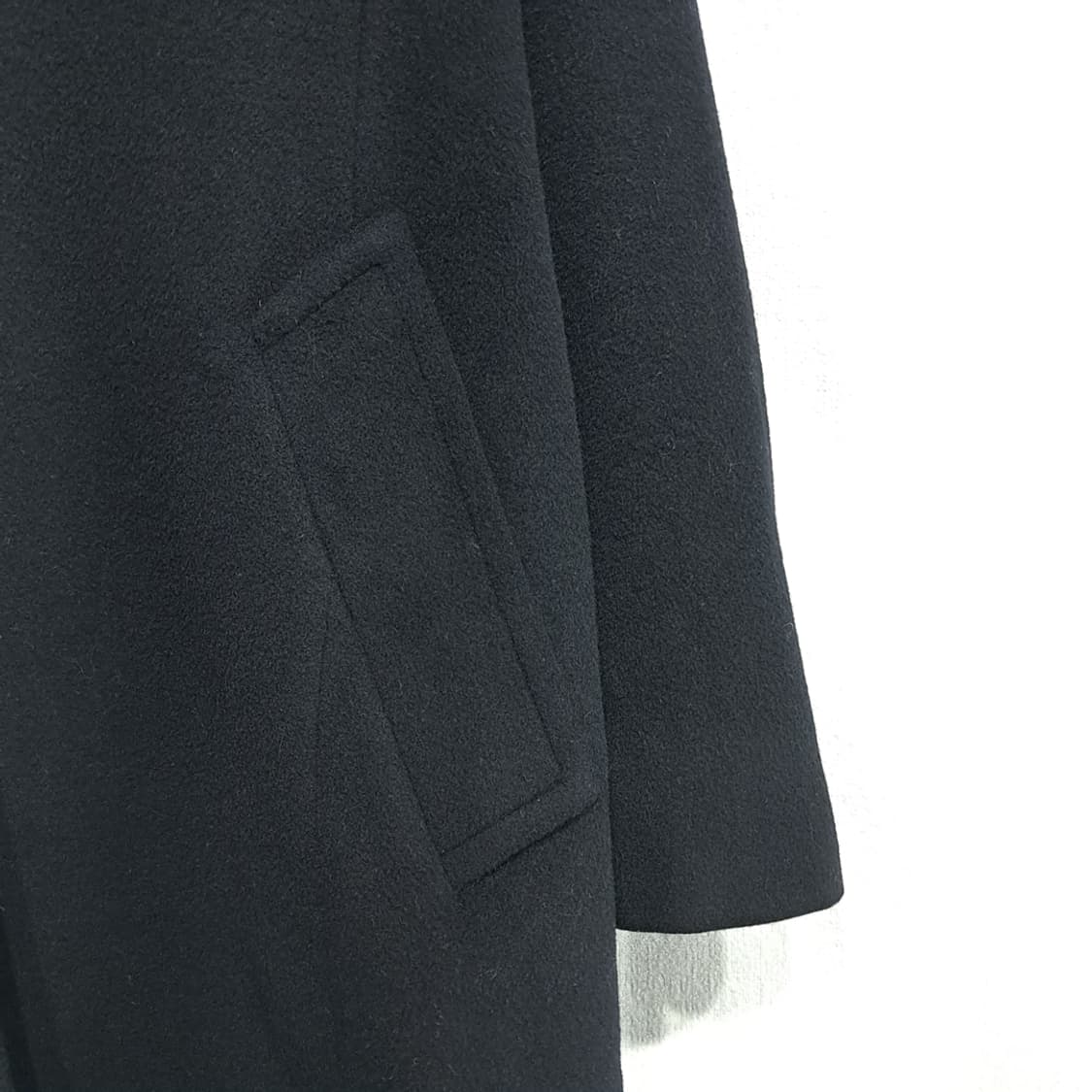 CL081 L 이태리판 막스마라 버진 울 블랙 더블 코트 상품이미지8