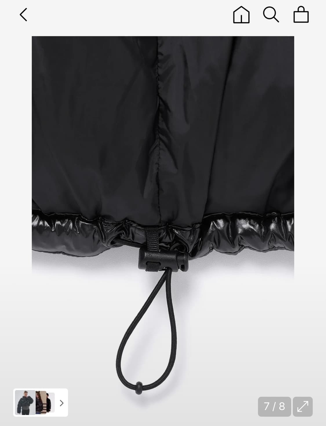 커렌트 숏패딩 블랙컬러 A급제품 팝니다 상품이미지7