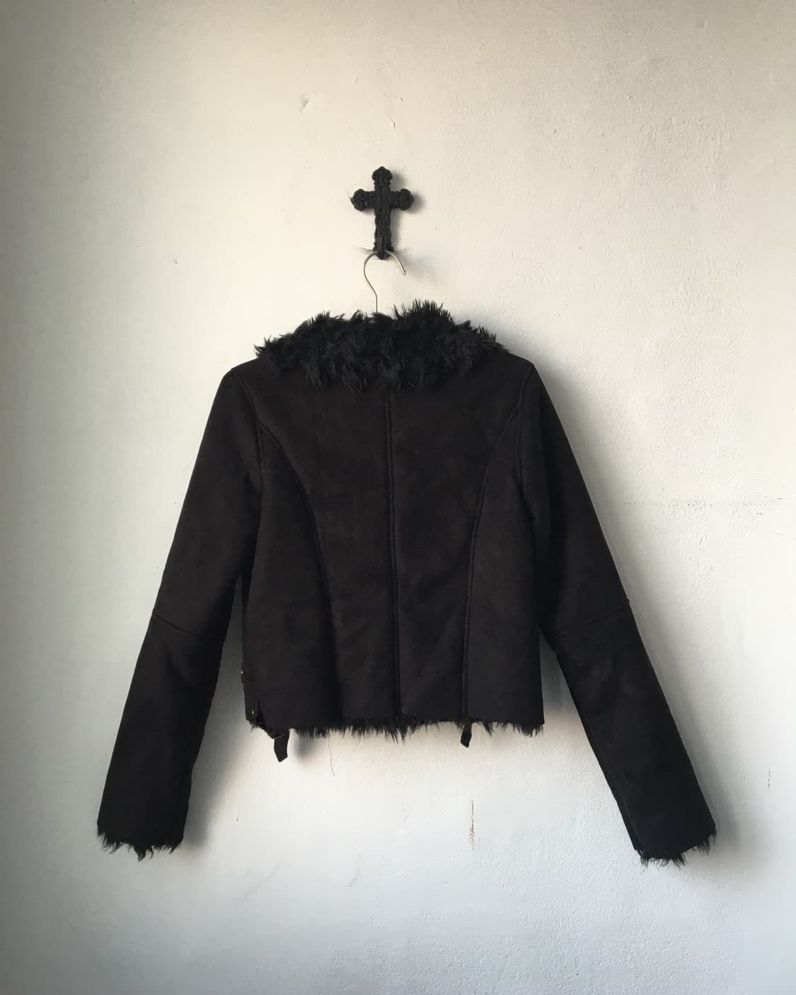 Fake fur point belted mustang 상품이미지2