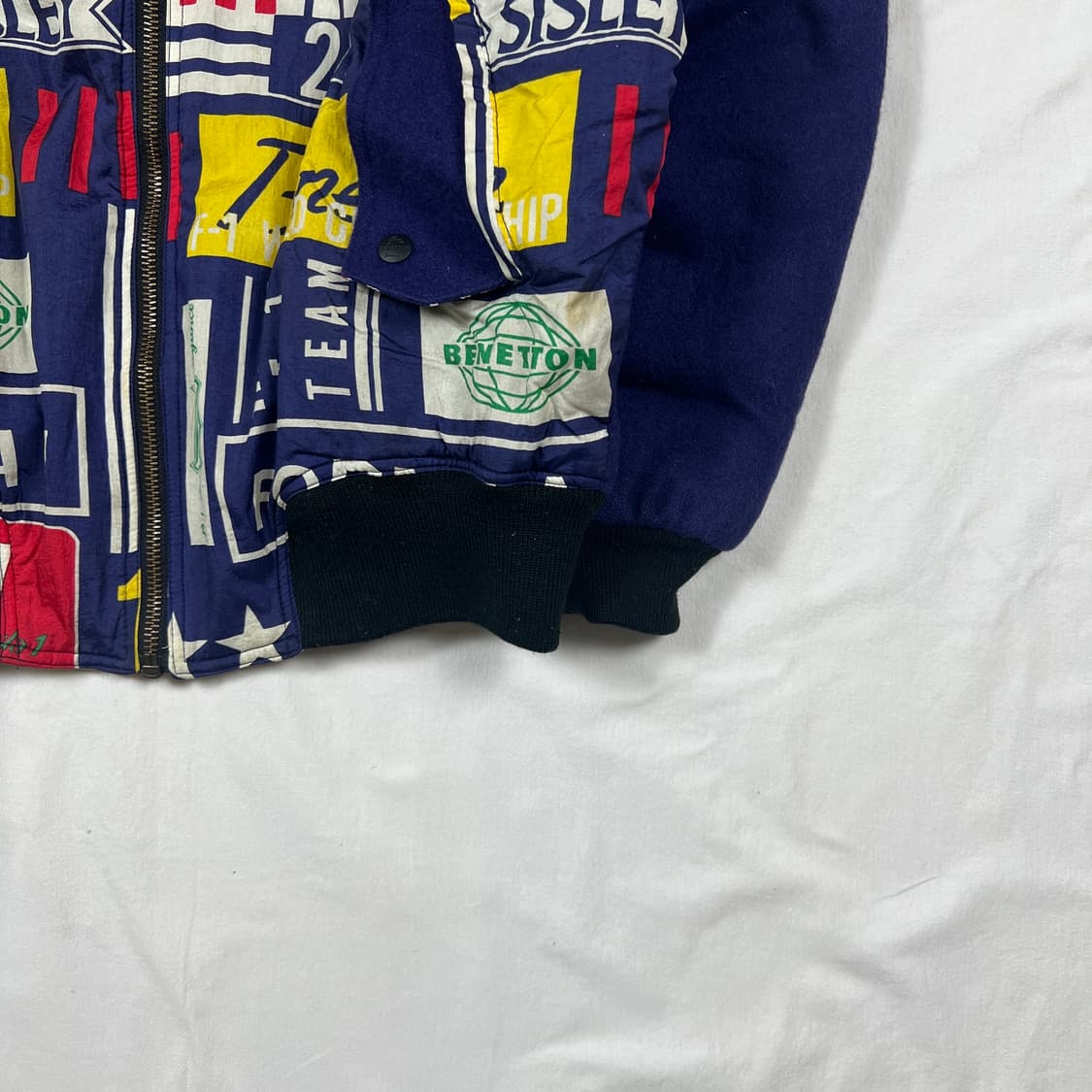 90‘s 베네통포뮬러1 bf1 울 봄버자켓 상품이미지4