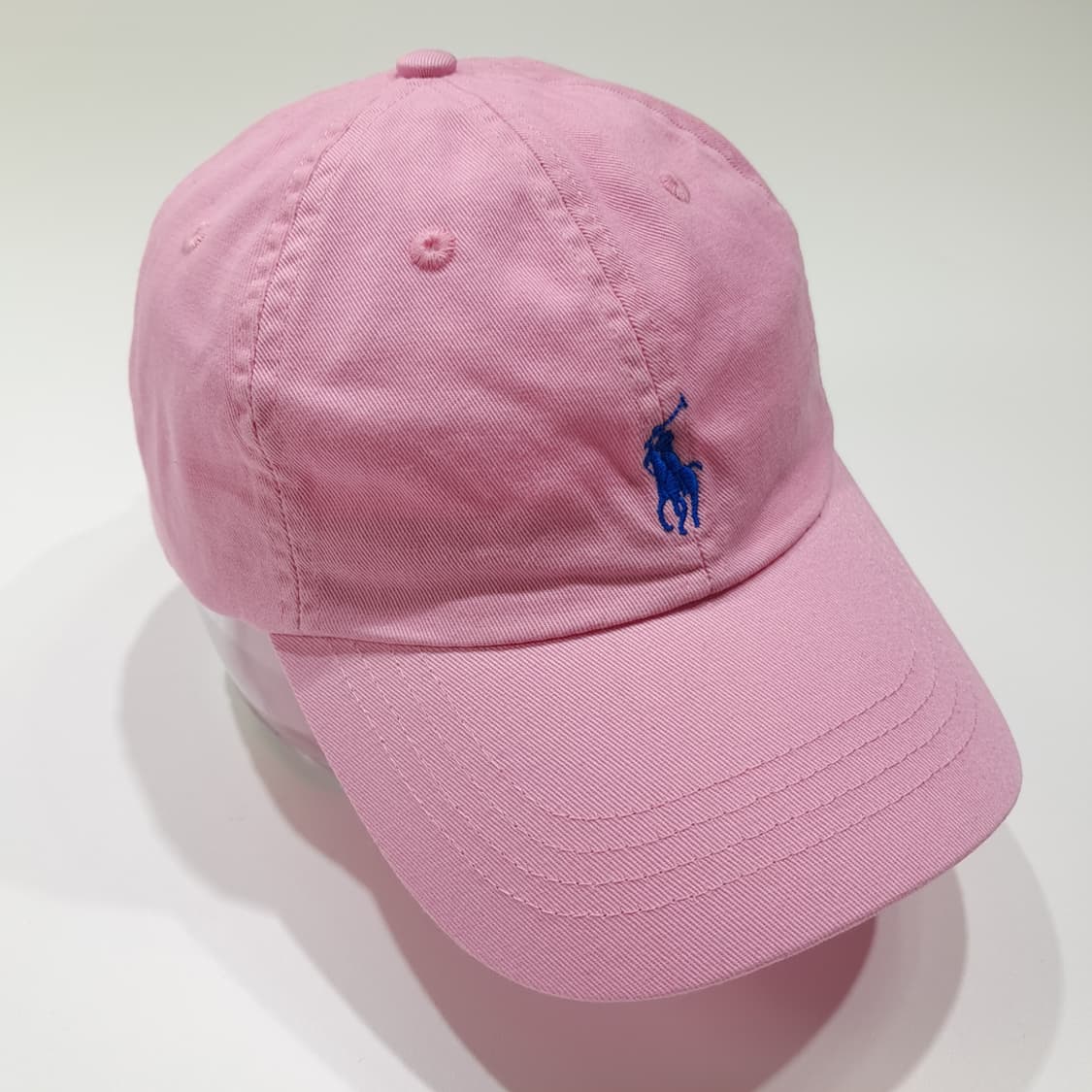 CL460 폴로 코튼 블루포니자수 핑크 볼캡 상품이미지2