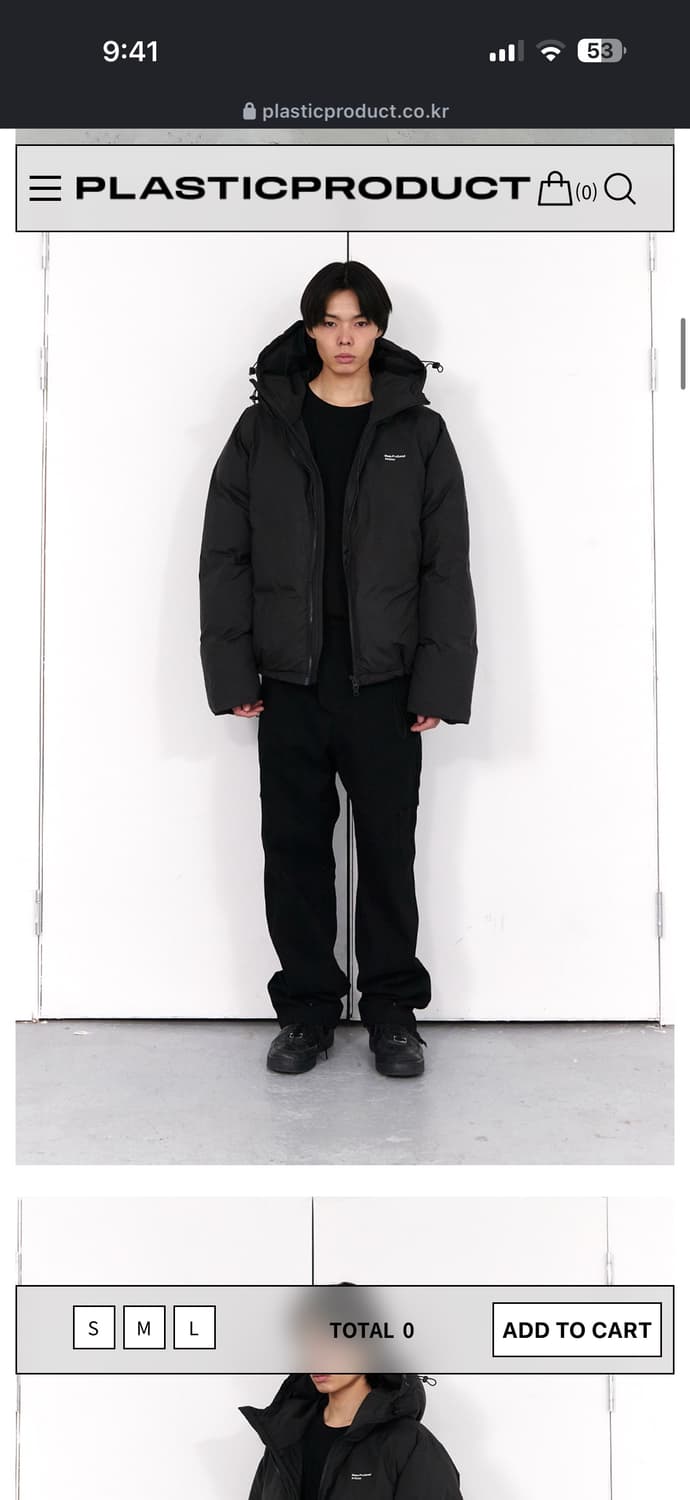 플라스틱프로덕트 오버사이즈 패딩 s 상품이미지1
