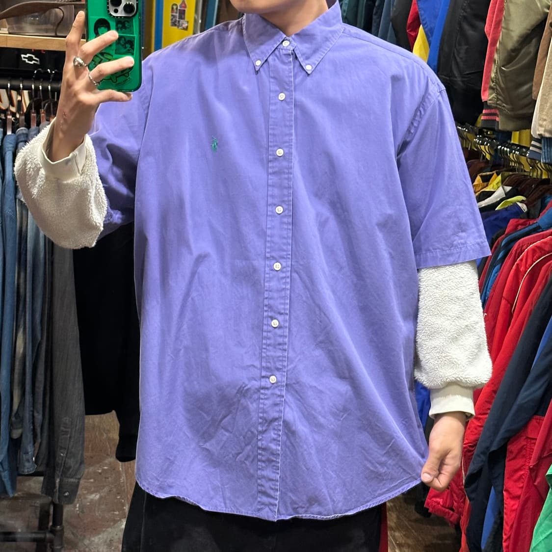 [HI] 폴로 랄프로렌 반팔셔츠 퍼플 상품이미지2