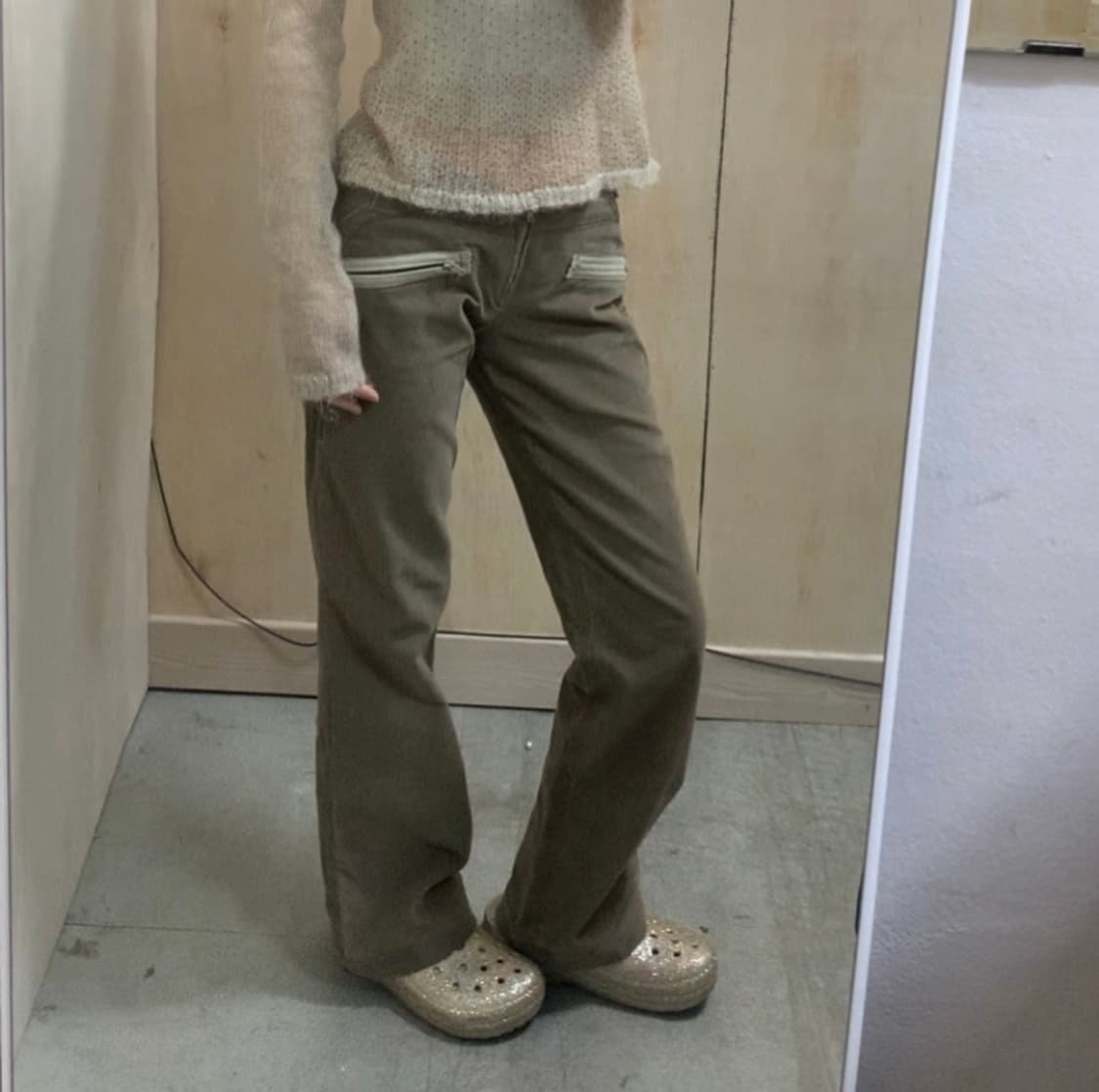 [직수입] 빈티지 코듀로이 트라우저 카키 브라운 상품이미지1
