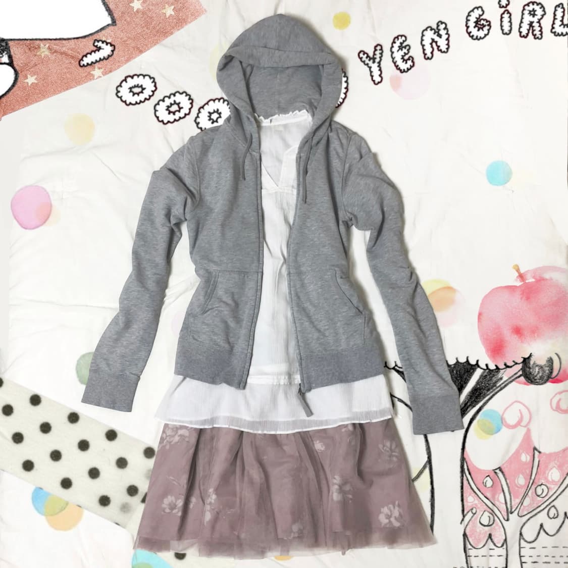 Japanese Vintage 𓇢𓆸 스즈코 모리걸 코디 세트 3p 상품이미지1