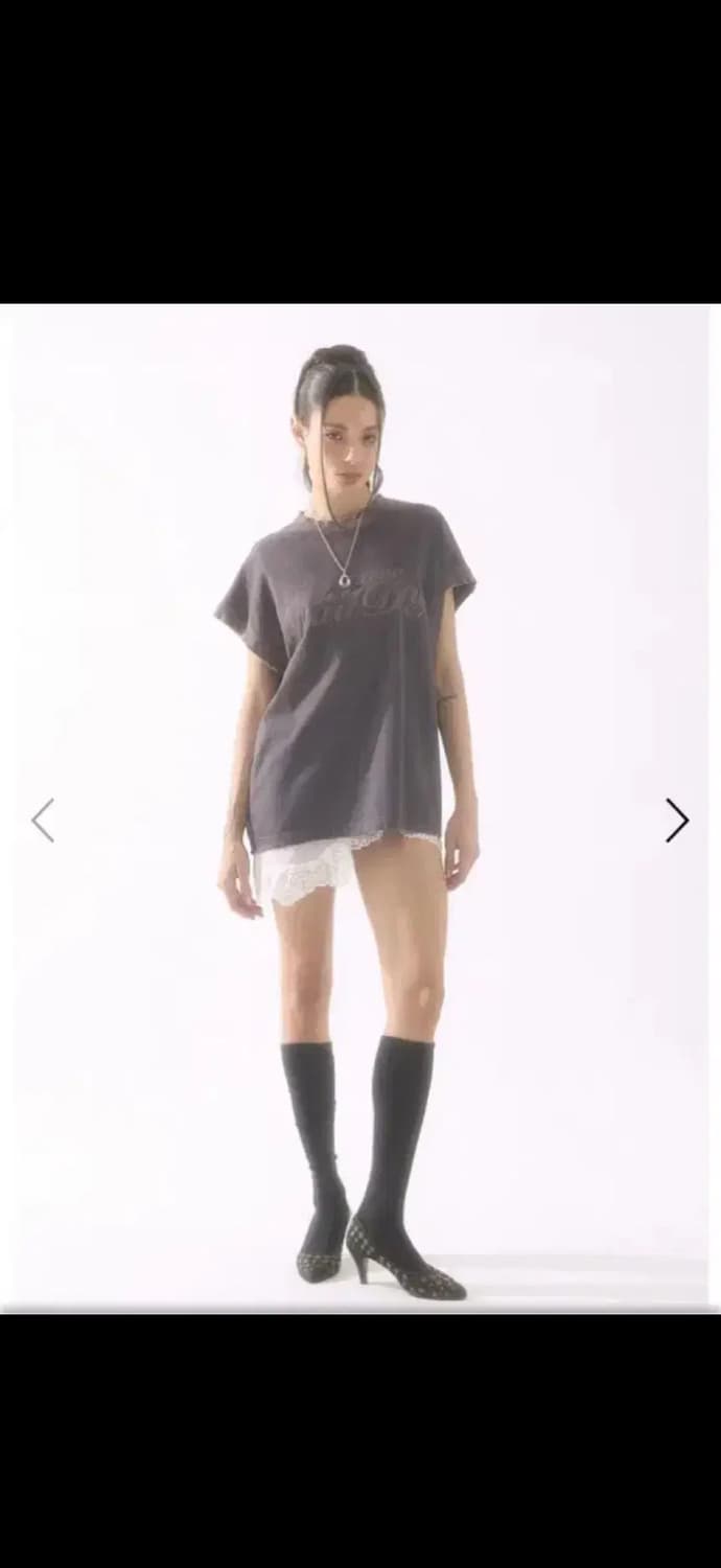 badee 배디 데미지 반팔 티셔츠 차콜 상품이미지2