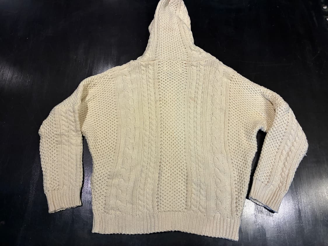 FOR SCOMINE 일본 니트 후드집업 아이보리 모리걸 갸루 상품이미지5