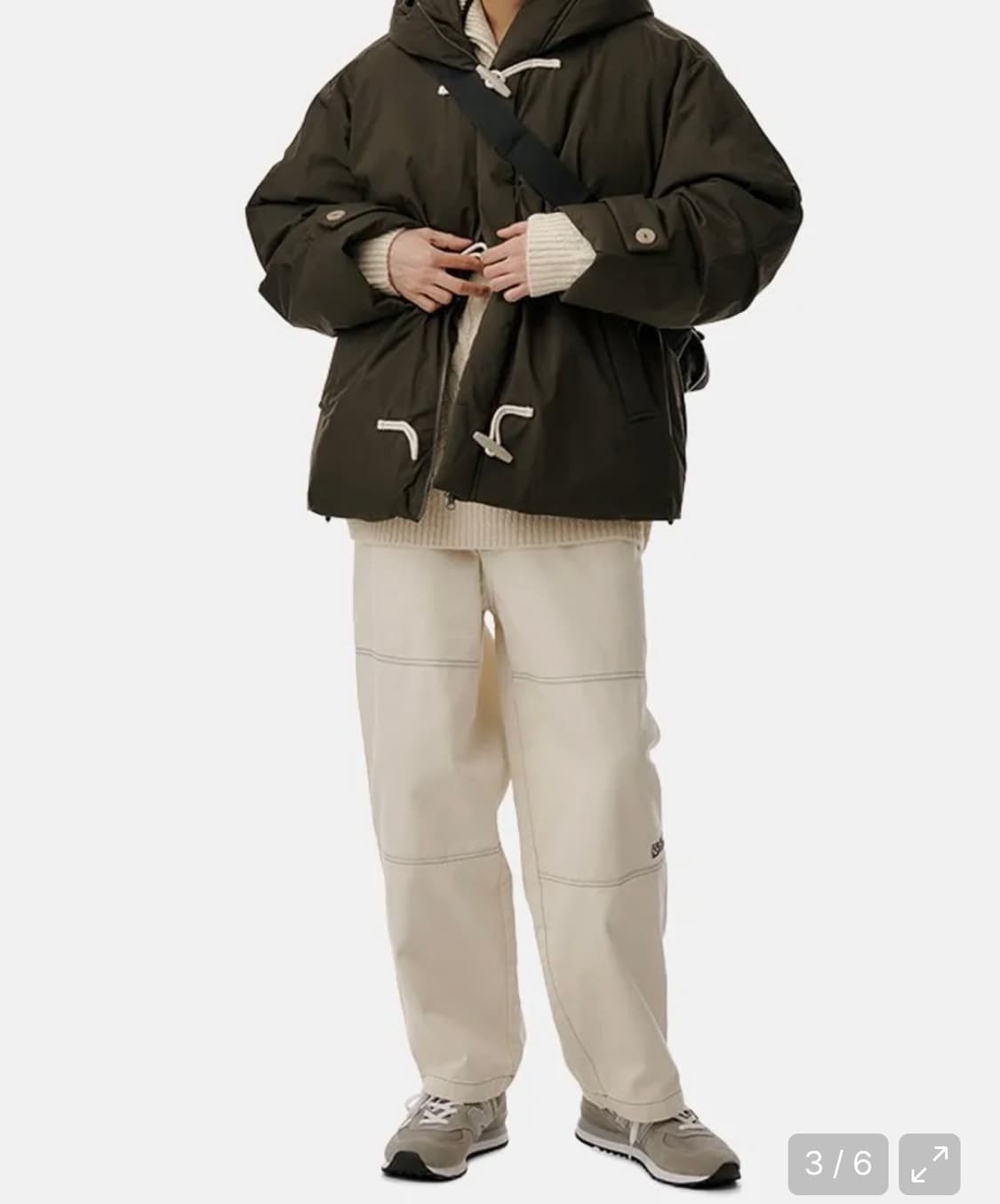 키뮤어 오버핏 더플 후드 숏패딩 (m 새상품) 상품이미지3