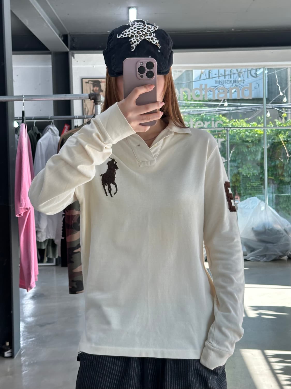 폴로랄프로렌 빅포니 넘버링 Pk 롱슬리브 베이지 상품이미지1