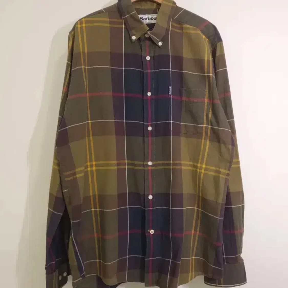 바버 타탄 체크 셔츠 테일러드 핏 상품이미지10