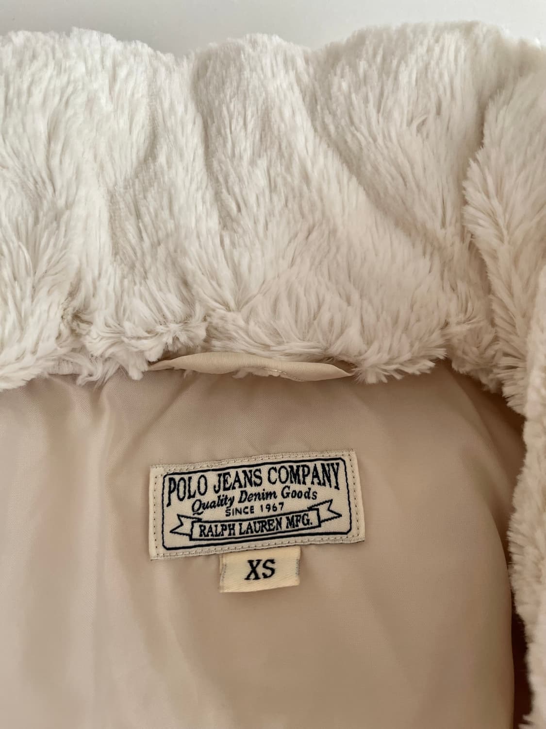 XS) 폴로 진스 여성 덕다운 패딩 점퍼 베이지 상품이미지4