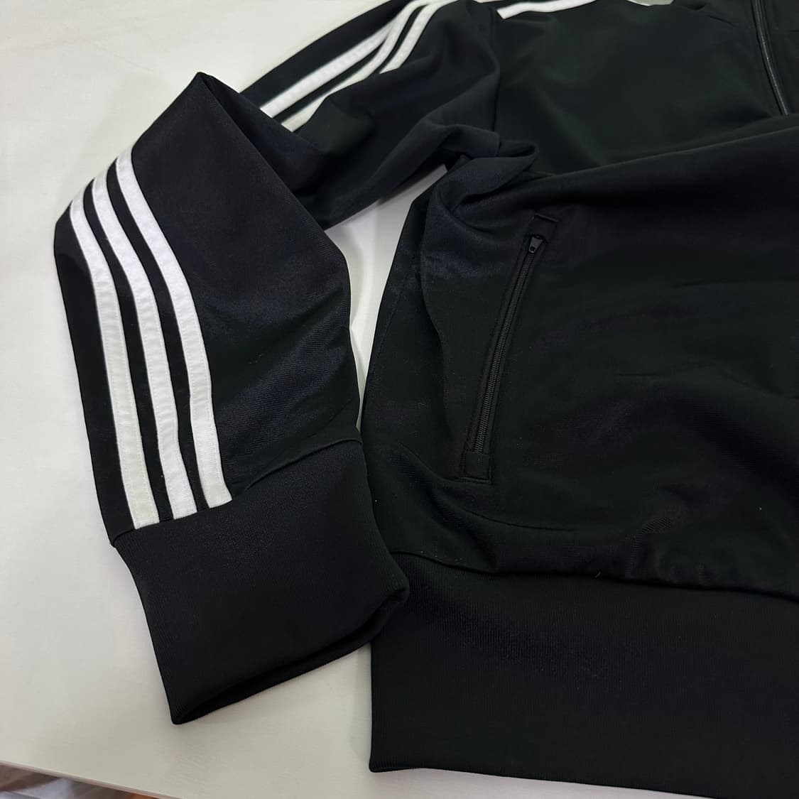 M 아디다스오리지날 블랙 불꽃로고 파이어버드 트랙탑 집업져지 상품이미지3