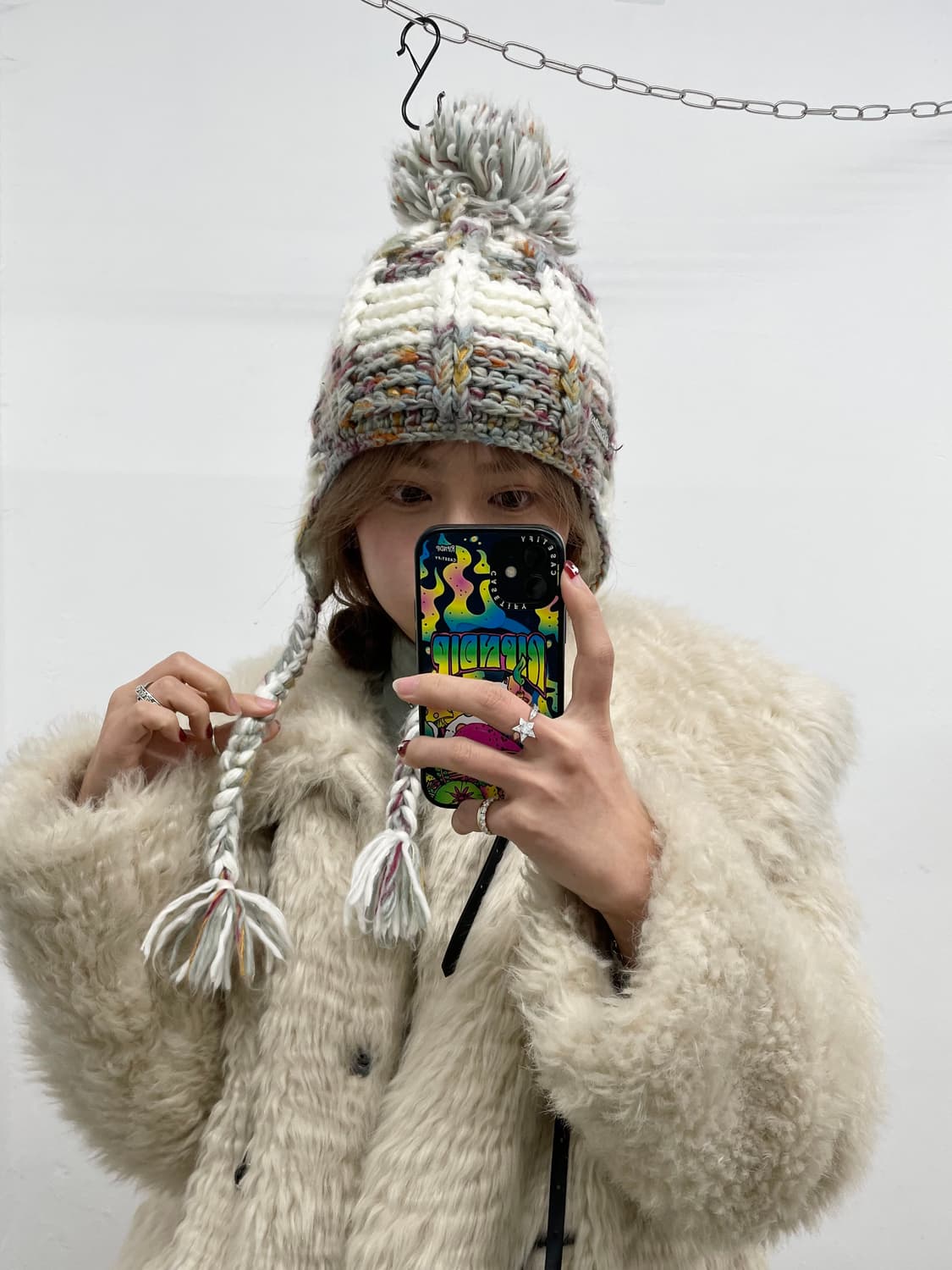 스노우 캔디 이어플랩 방울 비니 상품이미지3