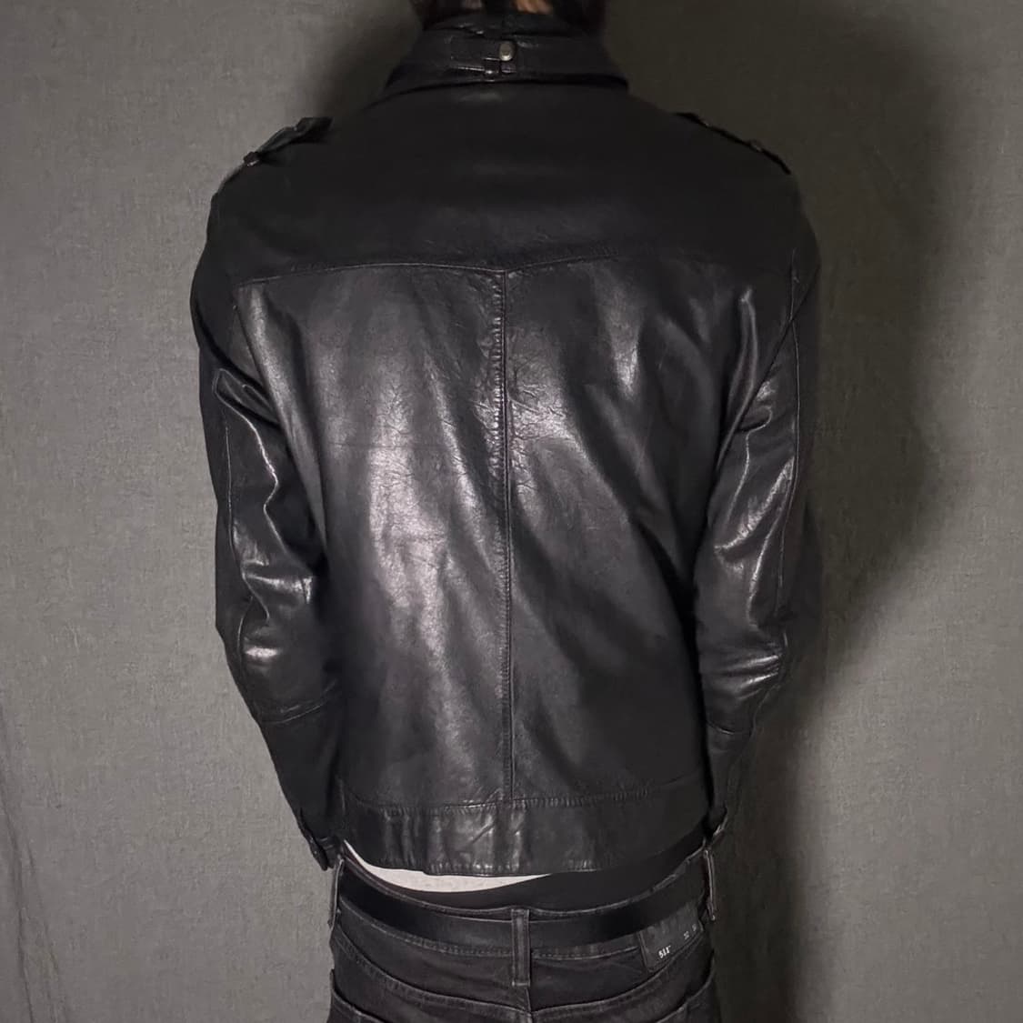 Calfs skin pocket leather jacket 상품이미지8