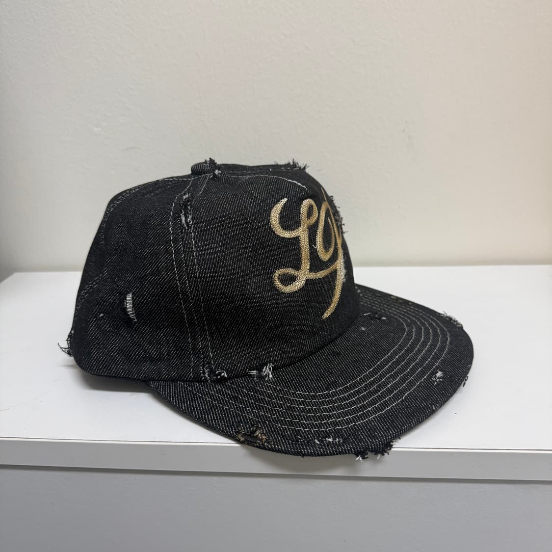 빈티지 디스트로이드 데님 캡 상품이미지5