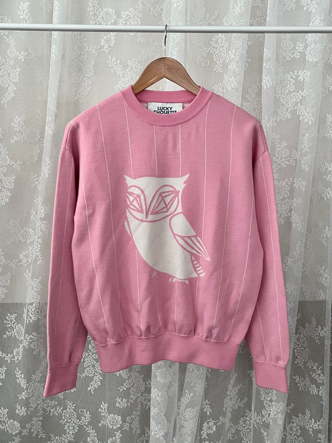 F) 럭키슈에뜨 스트라이프 니트 핑크 상품이미지1