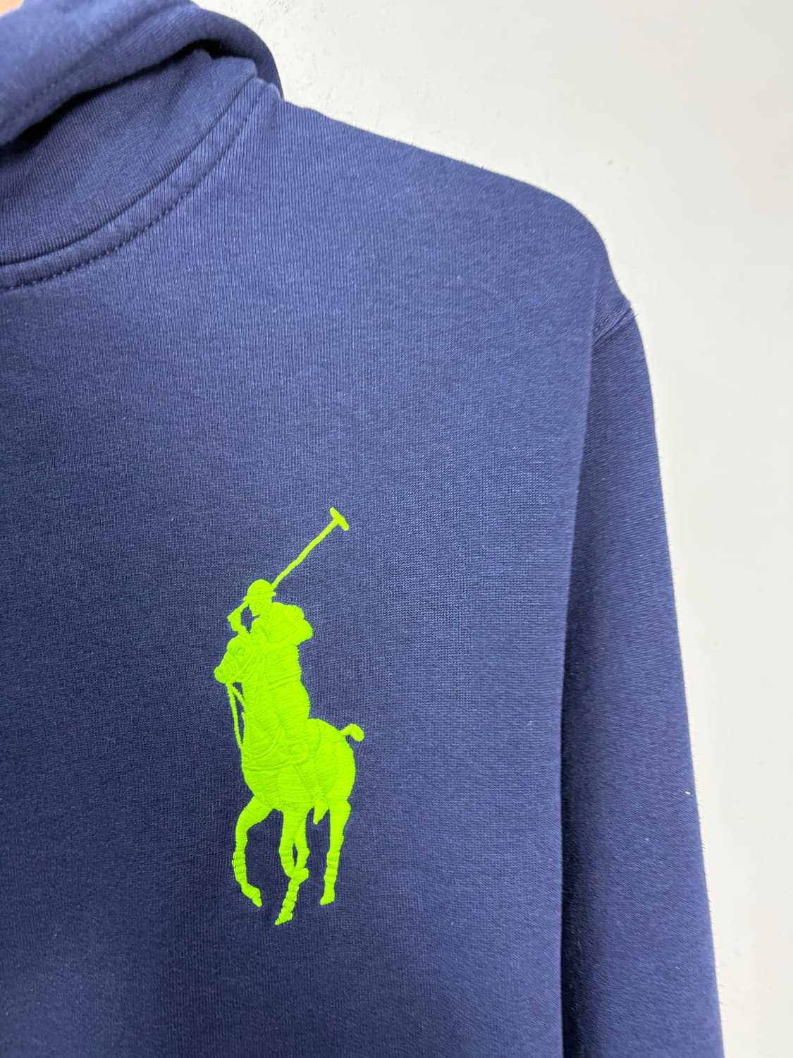 폴로랄프로렌 형광 빅포니로고 네이비 후드티 A3238 상품이미지3