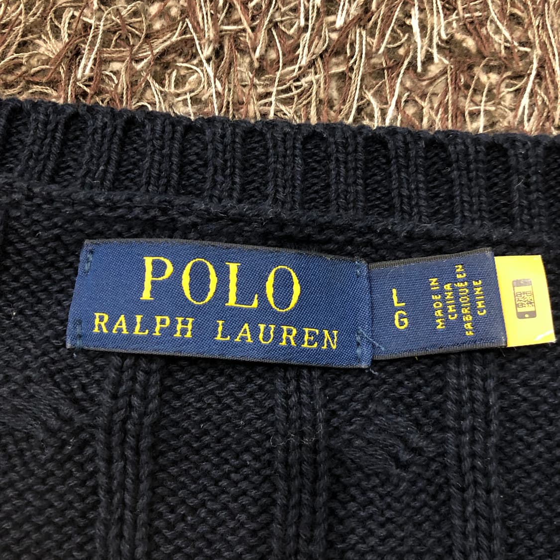 폴로 랄프로렌 신형 네이비 케이블 꽈배기 니트 상품이미지4