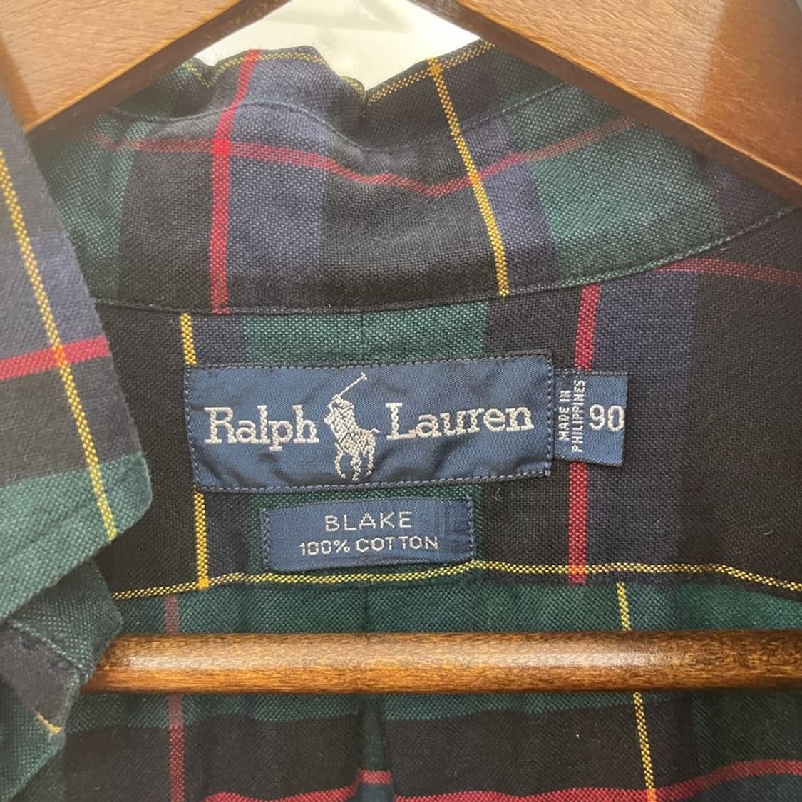 폴로 랄프로렌 컨트리 블레이크 도그패치 타탄체크 셔츠 90 C10702 상품이미지5