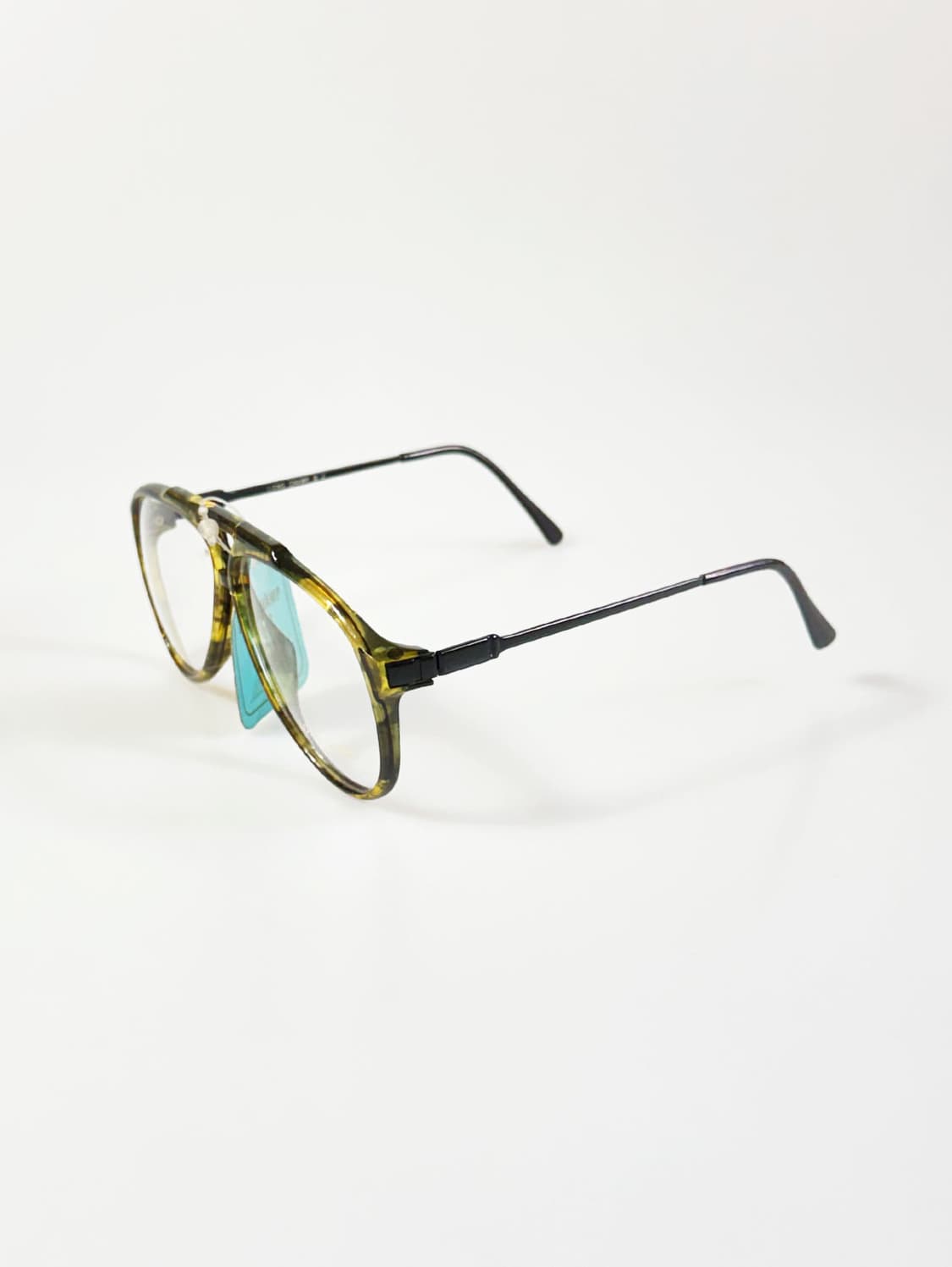 90s LONG CHAMP 마블 스퀘어 보잉 프레임 빈티지 안경 상품이미지3