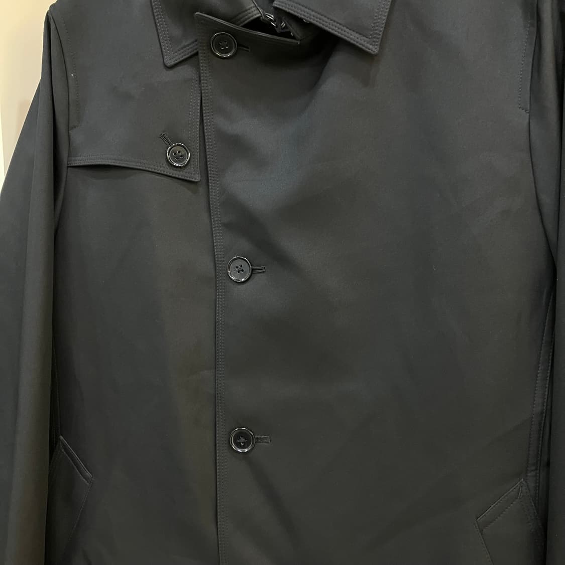 JPN VTG 블랙 트렌치 코트 L 상품이미지4