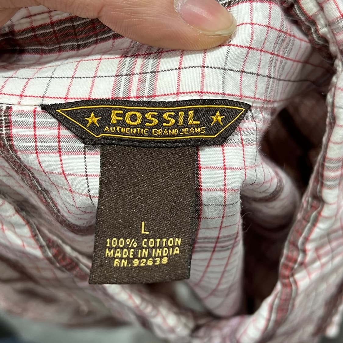  파슬 체크 자수 웨스턴 하프 셔츠 y16239 상품이미지6