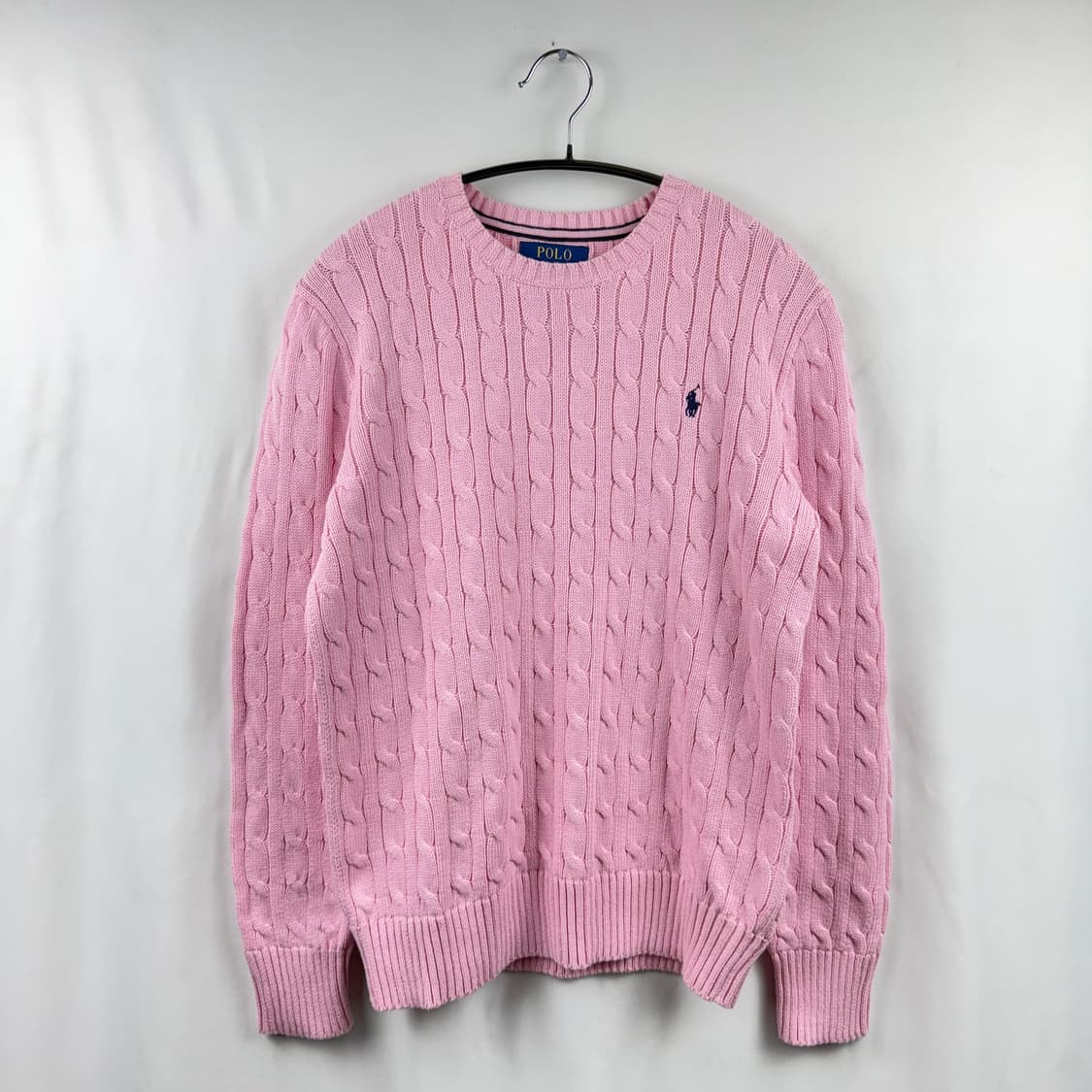 (L) 폴로 랄프로렌 신형 케이블 꽈배기 니트 핑크 상품이미지2